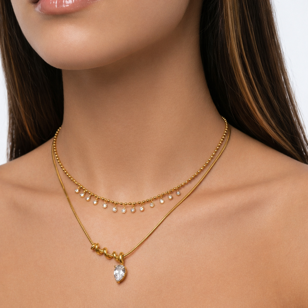 Golden Helix Necklace