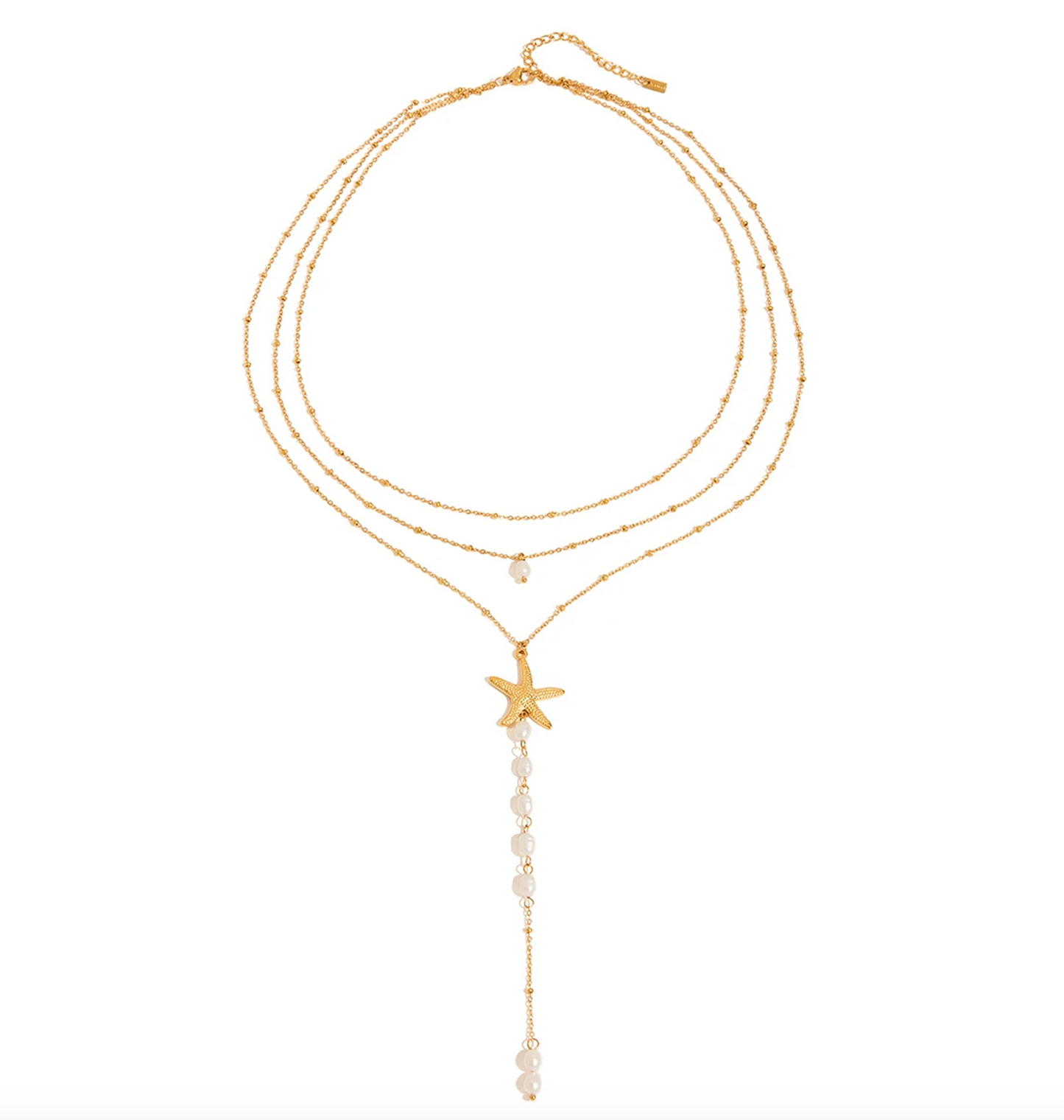 Star Drop Layered Necklace