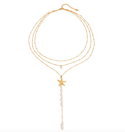 Star Drop Layered Necklace