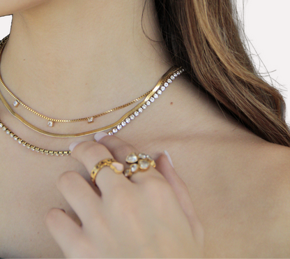 Layered Tennis Necklace