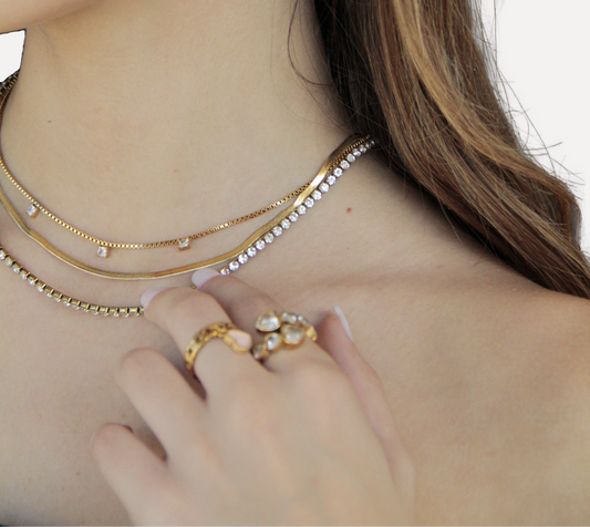 Layered Tennis Necklace