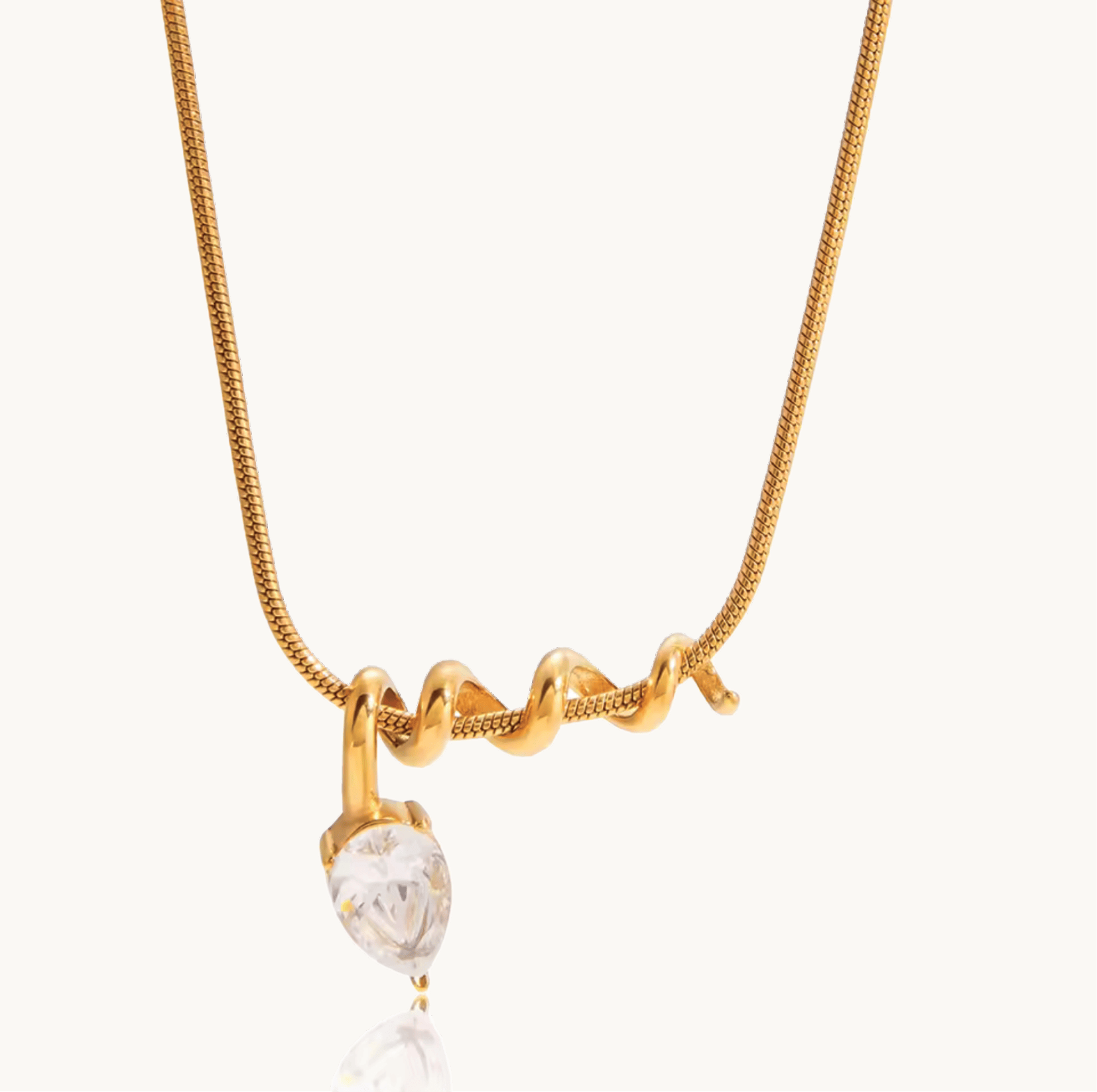 Golden Helix Necklace