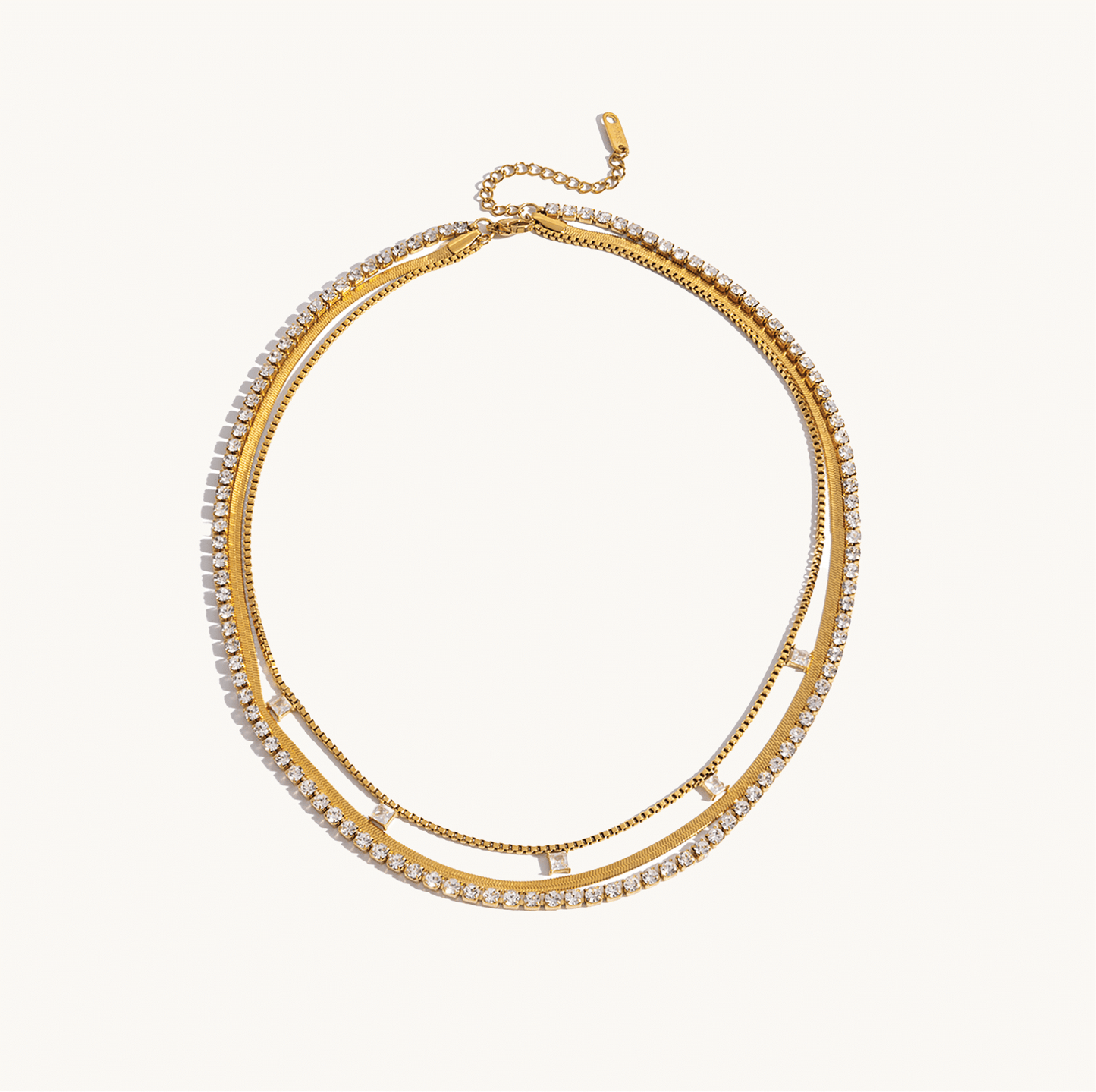 Layered Tennis Necklace