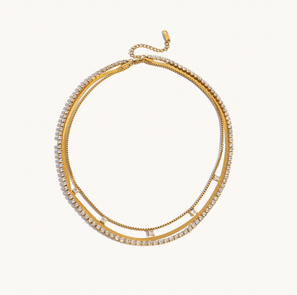 Layered Tennis Necklace