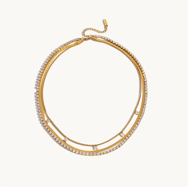 Layered Tennis Necklace