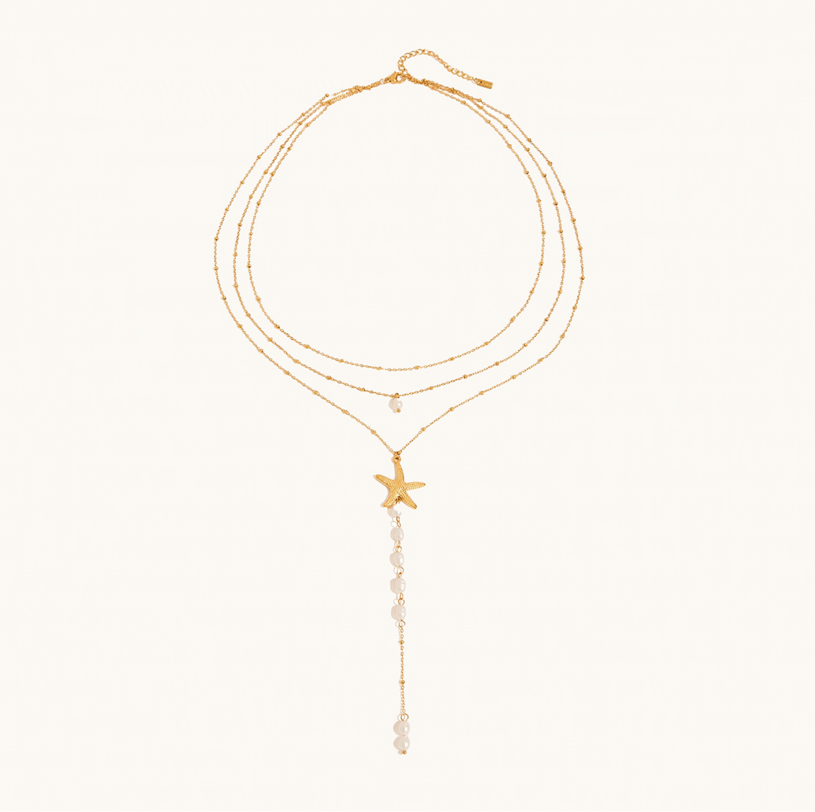 Star Drop Layered Necklace
