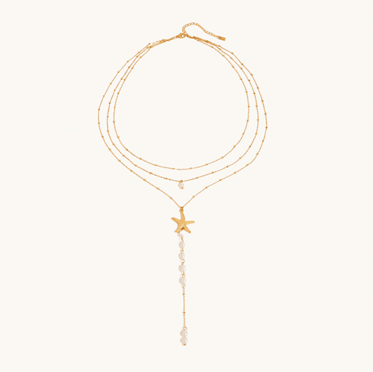 Star Drop Layered Necklace
