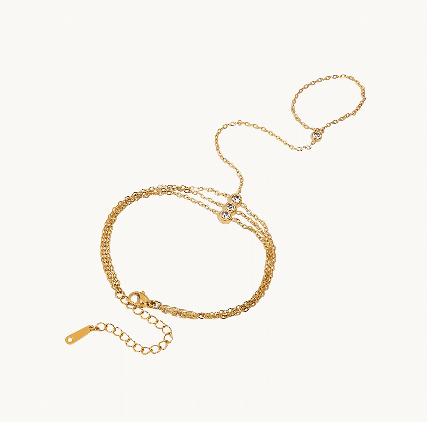 Triple Layer Hand Chain