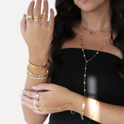 Golden Drip Y Necklace