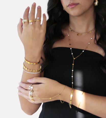 Golden Drip Y Necklace
